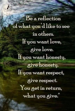 Be a reflection....