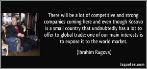 Ibrahim Rugova Quote