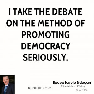 take the debate on the method of promoting democracy seriously.