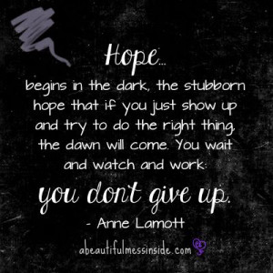 Inspirational Quotes: hope, lamott