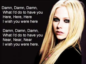 Avril Lavigne - Wish You Were Here LYRICS ON SCREEN!! | PopScreen