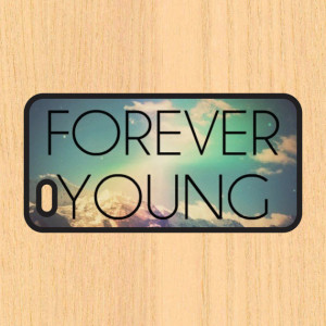 Forever Young Quote and Clouds Art Print Vintage Design Art iPhone 4 ...