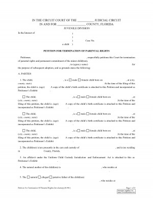 Parental Rights Termination Forms