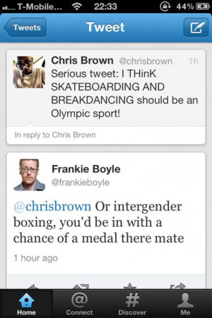 Chris Brown gets dragged on Twitter by Frankie Boyle!
