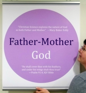 Father-Mother God” purple circle with quotes poster