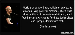 Music is an extraordinary vehicle for expressing emotion - very ...