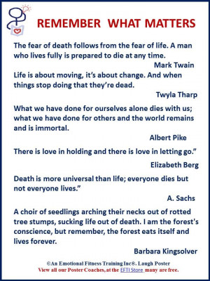 ... coach. This one quotes about life versus death. #emotionalintelligence