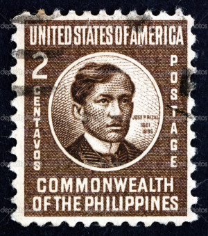 postage stamp philippines 1946 jose rizal national hero stock