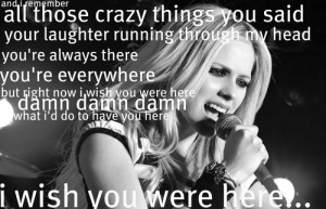 avril lavigne quotes from songs