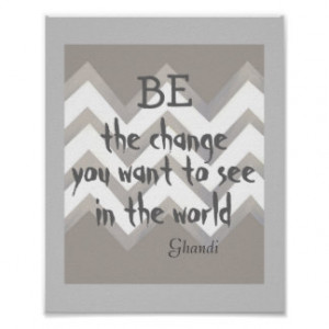 Ghandi quote poster chevron pattern motivational