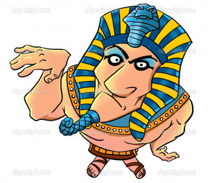Funny cartoon egyptian pharaoh — Photo by evilrat