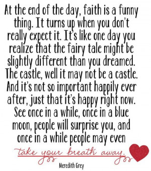 Meredith Grey Quote, Take Breath Away, Tiny Bits of Truth | Quotes