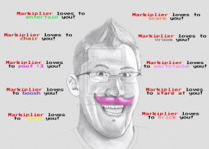Markiplier with funny text by SteffieNeko