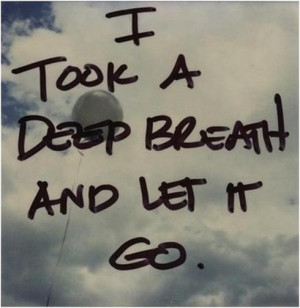 learn to let go...