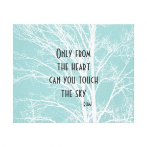 White Tree Branches Rumi quote wall art