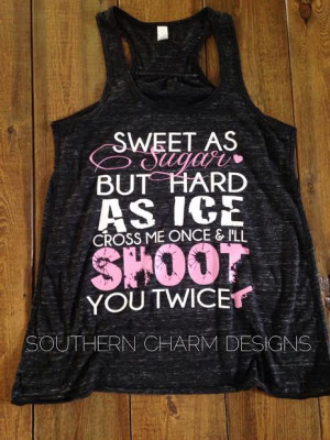 Sweet as Sugar Hard as Ice Flowy Racerback Tank - Thumbnail 1