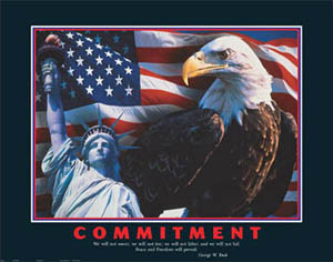 Patriotic George W. Bush Quote Motivational Poster - Inspirational ...
