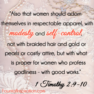 What Scripture Teaches about Modesty