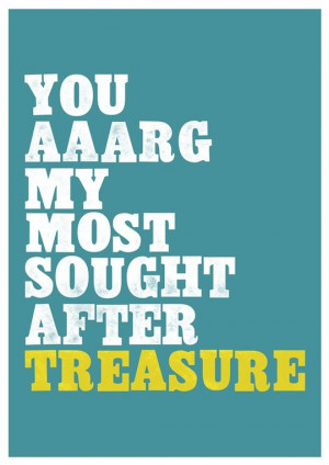 ... Gift Anniversary art print Nursery decor Quote Art - pirate love a3