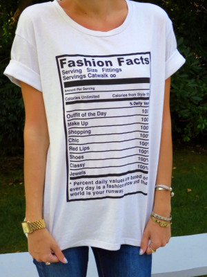 zara fashion facts tee shirt
