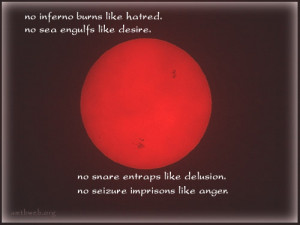 Thoughts about Hatred, desire, delusion, anger