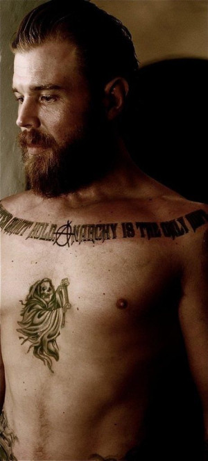 Opie. Sons of Anarchy. Chest tattoo.Beards, But, Opi, Ryan Hurst, Sons ...
