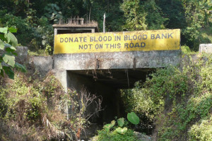 Donate blood in blood bank not on the road!!