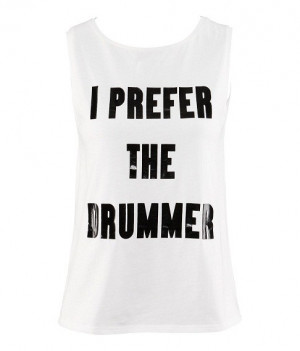 Koszulka z nadrukiemI prefer the drummerz H&M