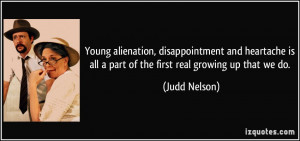 Young alienation, disappointment and heartache is all a part of the ...