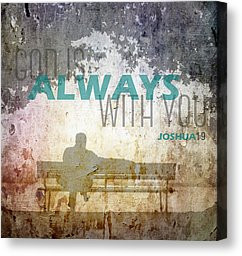 Christian Quotes Canvas Prints - God is Always with You Canvas Print ...