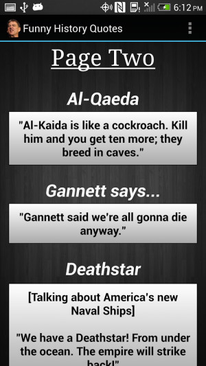 Funny History Quotes - screenshot