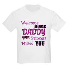 Welcome Home Daddy Kids Light T-Shirt for