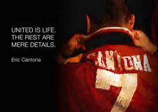 eric cantona - united is life - quote 1 - A3 A4 Poster