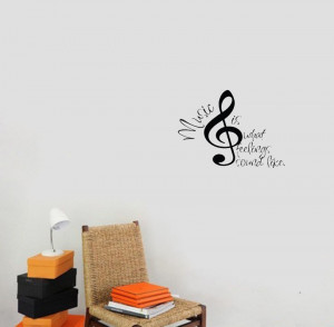 ... FEELINGS Sound Like Quote vinyl wall quote for home(China (Mainland