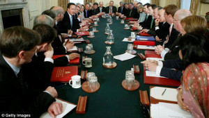 The laughing stops here: First Cameron coalition Cabinet meets to get ...