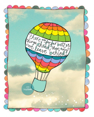 ... Better Things Ahead, CS Lewis, Hot Air Balloon Illustration (11x14