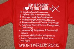 Why I love Baton Baton Twirlers Rock Youth or by AmarisCloset, $35.00