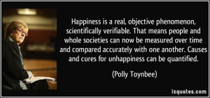 Happiness is a real, objective phenomenon, scientifically verifiable ...