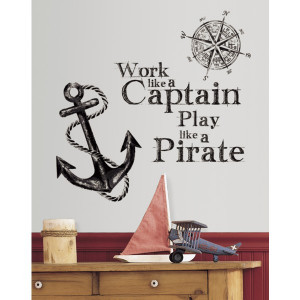 Work Like a Pirate Wall Stickers