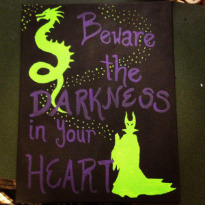 Maleficent Kingdom Hearts Quote Painting