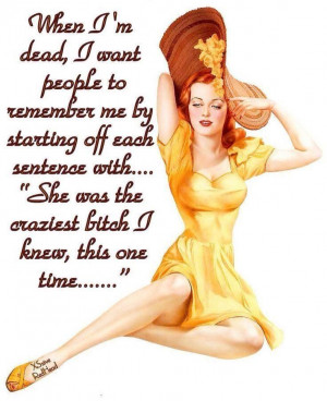 Only a red head is that crazy! LOL