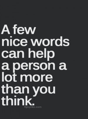 Words can make a difference