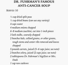 dr fuhrman s famous anti cancer soup excerpt from fuhrman joel eat to ...