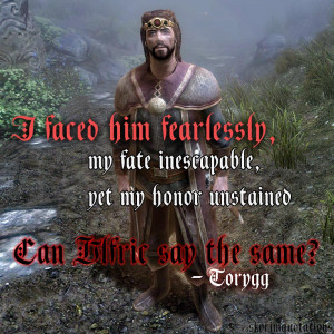 faced him fearlessly, my fate inescapable, yet my honor unstained ...