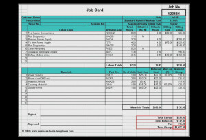Labor& Material Cost Estimator and Job Card Template (MS-Excel)