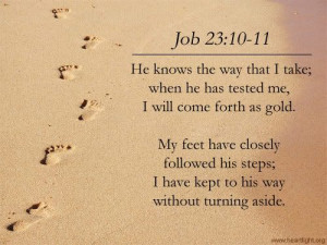 Verse from the book of Job: Job 231011, Job 23 10 11, Bible Quotes ...