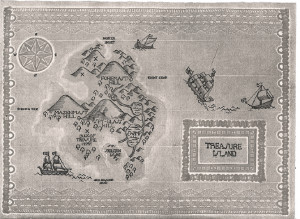 Treasure Island Book Map Map for treasure island