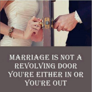 Could not agree more! Divorce is not an option (except in extreme ...