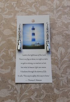 Lighthouse Earrings with Thomas S Monson quote by truenorth907, $16.00 ...