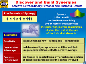 SYNERGY - Extraordinary value-added energy or force created by the ...